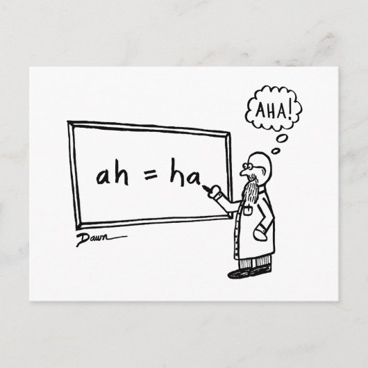 Aha! Postkarte (Vorderseite)