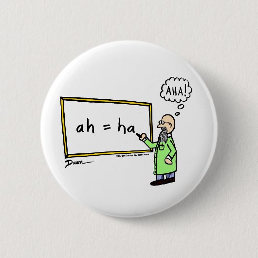 Aha! Schaltfläche Cartoon Button (Vorderseite)