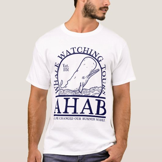 Ahab Whale Watch (Lineal) T-Shirt (Vorderseite)