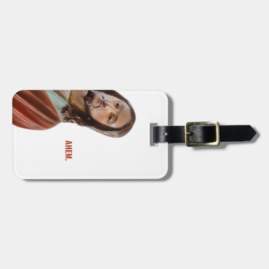 Ahem Funny Jesus auf weißem Hintergrund Gepäckanhänger (Vorderseite horizontal)