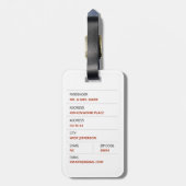 Ahem Funny Jesus auf weißem Hintergrund Gepäckanhänger (Rückseite vertikal)