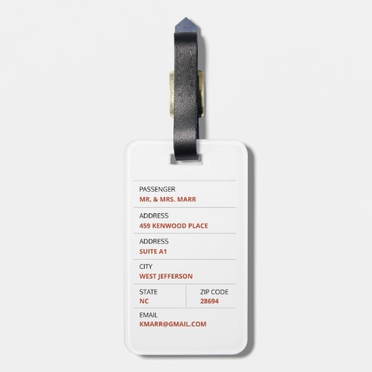 Ahem Funny Jesus auf weißem Hintergrund Gepäckanhänger (Rückseite vertikal)