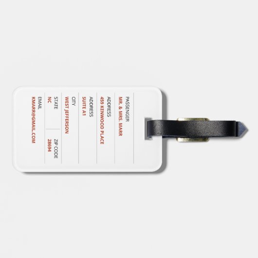 Ahem Funny Jesus auf weißem Hintergrund Gepäckanhänger (Rückseite horizontal)