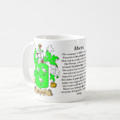 Ahern, der Ursprung, die Bedeutung und das Wappen Kaffeetasse (Vorderseite Links)
