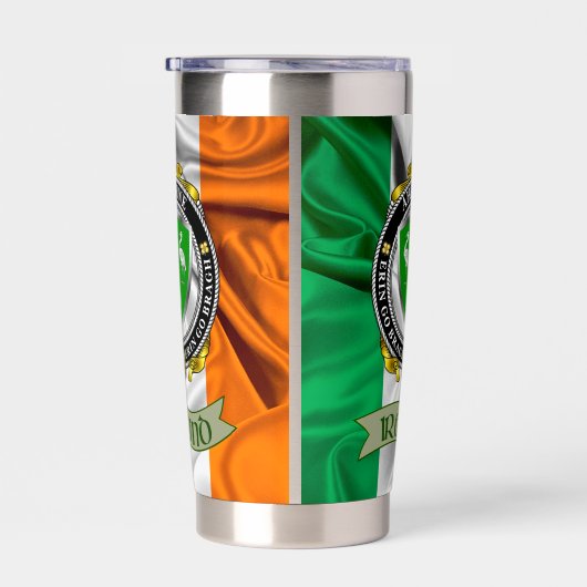 Aherne/Aherne Irish Shield & Flag Personalisiert Thermobecher (Rechts)