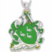 Aherne Irish Coat of Arms Personalisiert Aufkleber (Vorderseite)