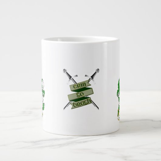 Aherne Irish Coat of Arms Personalisiert Jumbo-Tasse (Vorderseite)