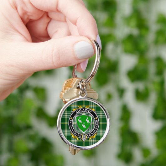Aherne Irish Shield Personalisiert Key Rings Schlüsselanhänger (Hand)