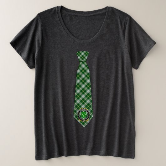 Aherne Irish Tartan Necktie Große Größe T-Shirt (Design vorne)