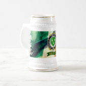 Aherne Personalisiertes irisches Abzeichen mit iri Bierglas (Vorderseite Links)