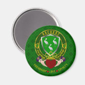 Aherzne Irish Shield & Claddagh Magnet (Vorderseite/Rückseite)