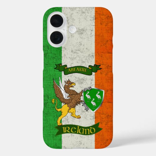 Aherzne Irish Shield & Griffin Personalisiert Case-Mate iPhone Hülle (Rückseite)