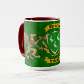 Aherzne Irish Shield & Griffins Personalisiert Tasse (Vorderseite Links)