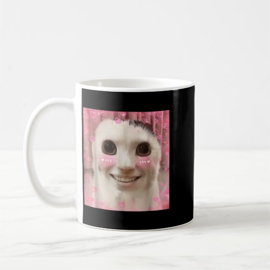Ahh Cat Meme Dank Cursed Weirore Funny Dank Meme Kaffeetasse (Links)