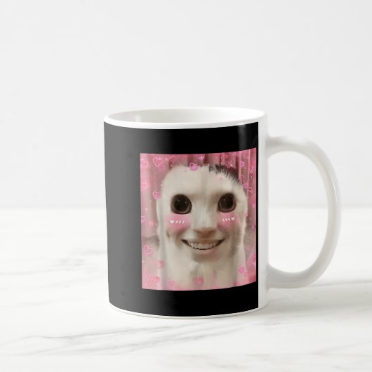 Ahh Cat Meme Dank Cursed Weirore Funny Dank Meme Kaffeetasse (Rechts)