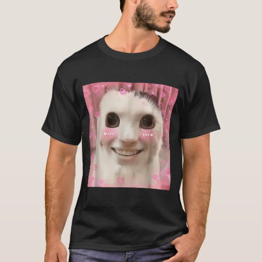 Ahh Cat Meme Dank Cursed Weirore Funny Dank Meme T-Shirt (Vorderseite)