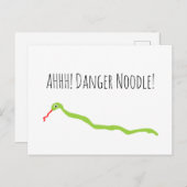 AHH! Gefährde Noodle! Schlange Postkarte (Vorne/Hinten)