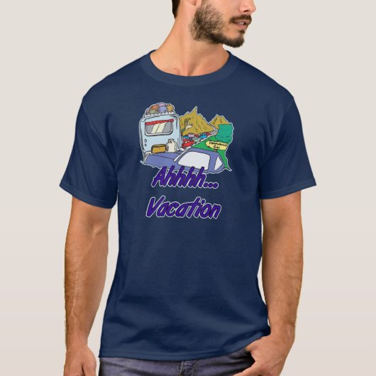Ahh Vacation Camping T-Shirt (Vorderseite)