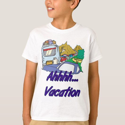 Ahh Vacation Camping T-Shirt (Vorderseite)