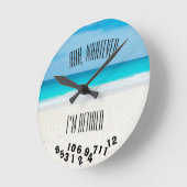 Ahh, was auch immer ich bin müde Tropical Beach Fu Runde Wanduhr (Winkel)