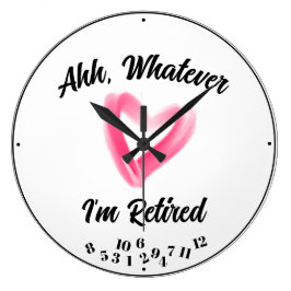Ahh, was auch immer ich müde bin jedes Sprichwort Große Wanduhr