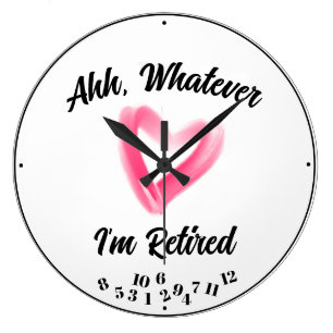 Ahh, was auch immer ich müde bin jedes Sprichwort  Große Wanduhr