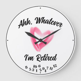 Ahh, was auch immer ich müde bin jedes Sprichwort  Große Wanduhr