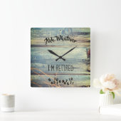 Ahh, was auch immer ich pensioniertes rustikale quadratische wanduhr (Zuhause)