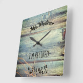 Ahh, was auch immer ich pensioniertes rustikale quadratische wanduhr (Winkel)