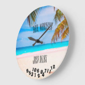 Ahh, was auch immer sich gerade tropischen Strand Große Wanduhr (Winkel)
