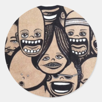 Ahhh!! Runder Aufkleber