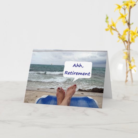 AHHHH, RETIREMENT=GUT FÜR U ! KARTE (Gelbe Blume)