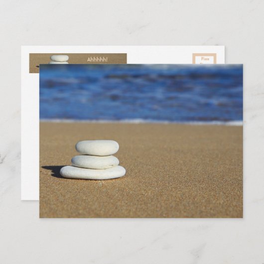 Ahhhh! - Strand Postkarte (Vorne/Hinten)