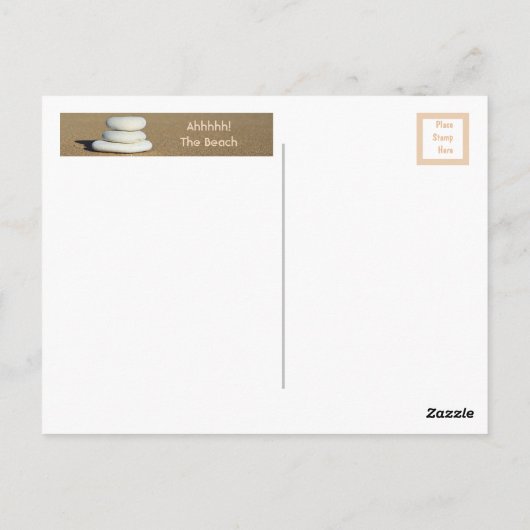 Ahhhh! - Strand Postkarte (Rückseite)