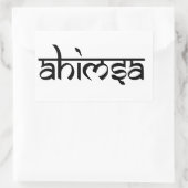 Ahimsa - Buddhist und Hindu Tenet Rechteckiger Aufkleber (Tasche)