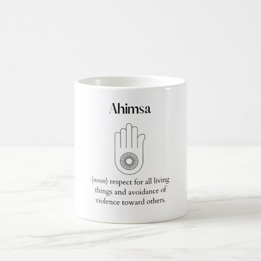 Ahimsa Definition-Tasse Kaffeetasse (Mittel)