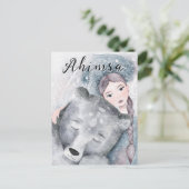 Ahimsa Feiertagspostkarte (Stehend Vorderseite)