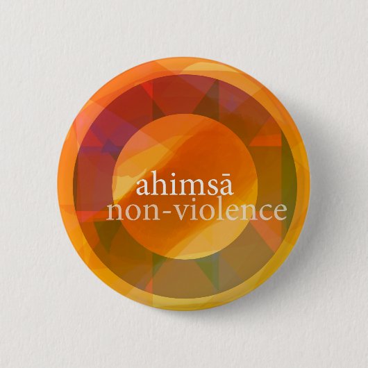 ahimsā - Gewaltlosigkeit Button (Vorderseite)