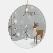 Ahimsa Holiday Reindeer Keramikornament (Links)