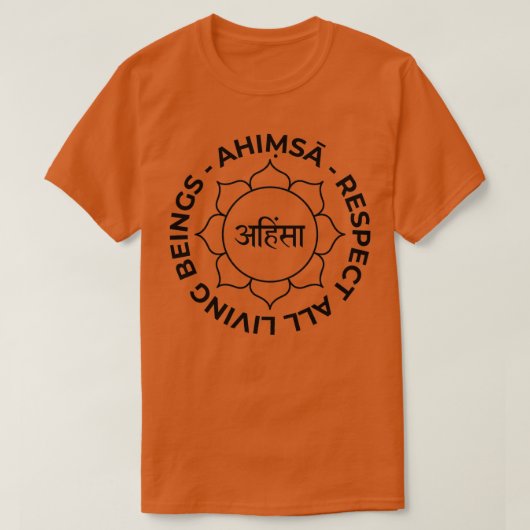 Ahimsa Non Gewalt T-Shirt (Design vorne)