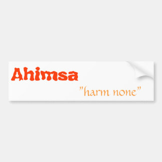 Ahimsa, "Schaden keine " Autoaufkleber