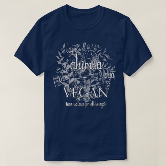 ahimsa vegan T-Shirt (Design vorne)