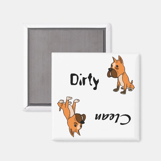AHL - Dirty Paws Boxer Magnet (Vorderseite/Rückseite)