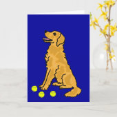 AHL-, golden retriever Gruß oder Notecards Karte (Gelbe Blume)