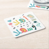 Ahlan Wa Sahlan Rechteckiger Pappuntersetzer (angewinkelt)