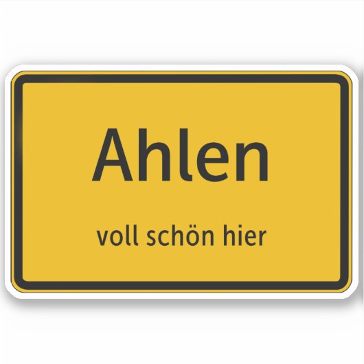 Ahlen Aufkleber Sticker Autoaufkleber (Vorderseite)