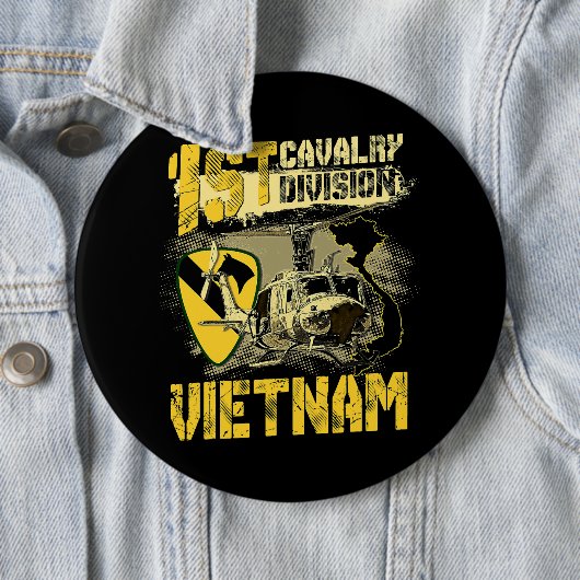 Ähm1 Huey Helicopter 1st Cavalry Division Vietnam  Button (Beispiel)