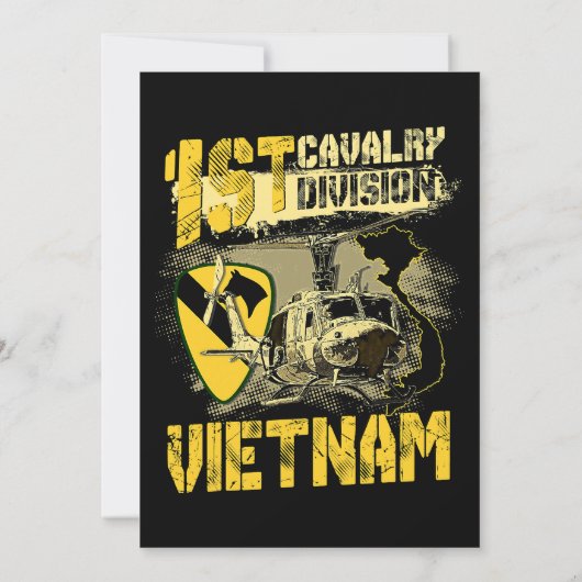 Ähm1 Huey Helicopter 1st Cavalry Division Vietnam Einladung (Rückseite)