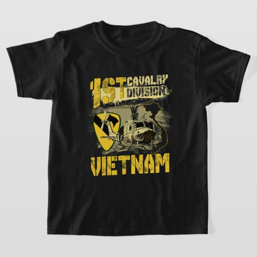 Ähm1 Huey Helicopter 1st Cavalry Division Vietnam  T-Shirt (Ablage )