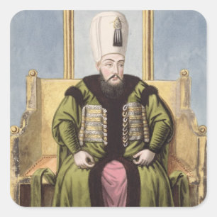 Ahmed I (1590-1617) Sultan 1603-17, aus "A Series Quadratischer Aufkleber